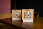 QR code menu, QR code menu sign, Wooden qr cod sign, Video, q-102