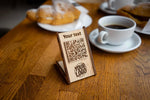 QR code menu, QR code menu sign, Wooden qr cod sign, Video, q-107