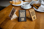 QR code menu, QR code menu sign, Wooden qr cod sign, Video, q-106