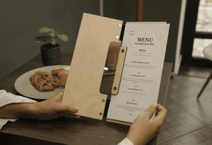 Custom Wooden Wine List Menu Cover for Fine Dining, Video - Image 1