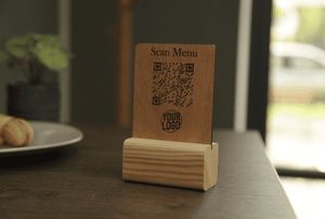 Handcrafted Wooden QR Code Sign - Image 1