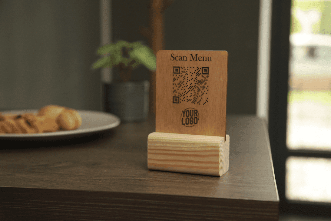 Handcrafted Wooden QR Code Sign, Video - Image 3