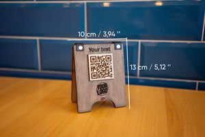 Engraved Wooden QR Code Sign - Image 2