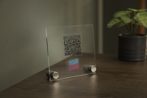 Transparent Acrylic QR Code Menu Display - Image 1
