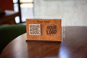 Custom Wooden QR Code Sign - Image 1