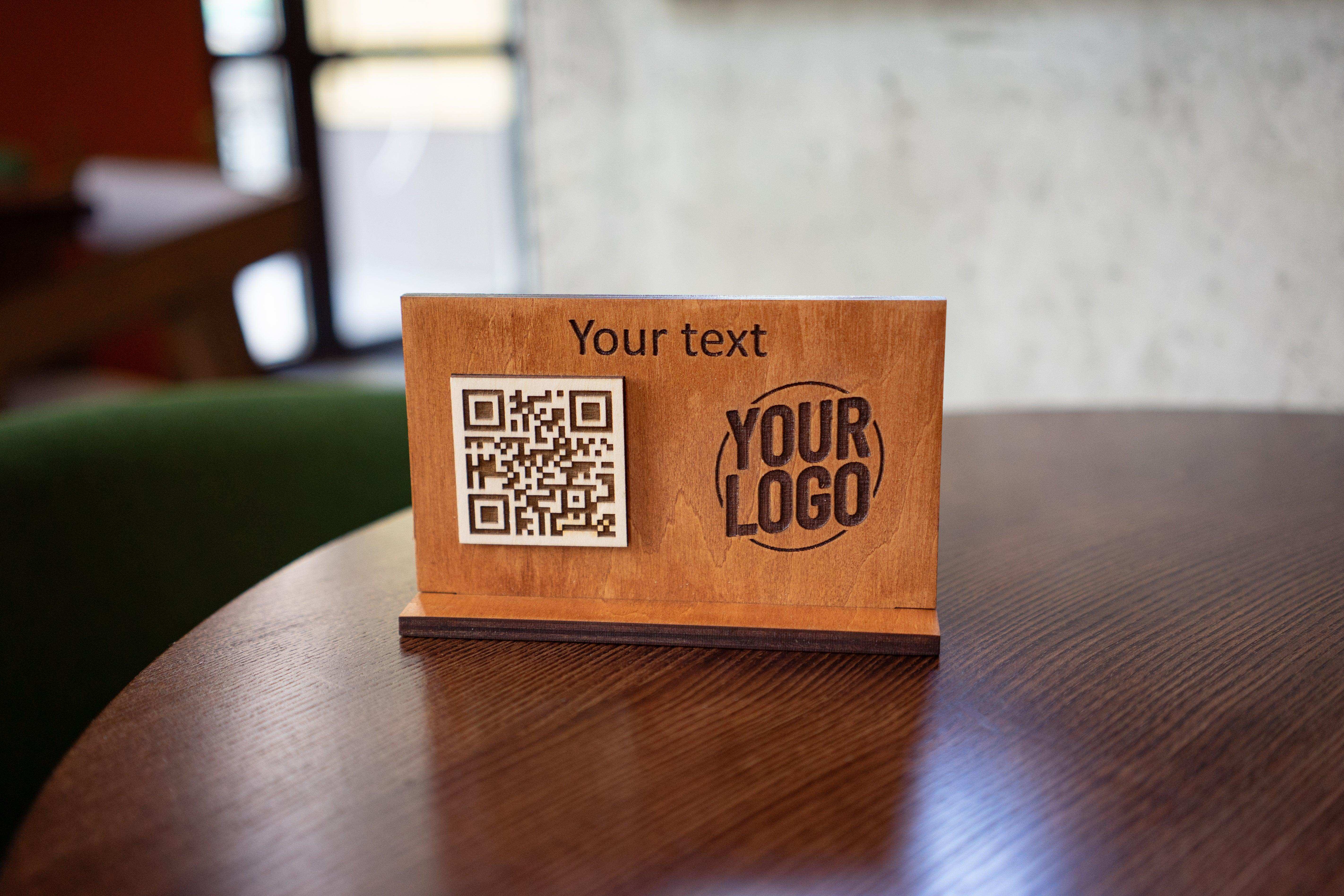 Custom Wooden QR Code Sign - Image 5