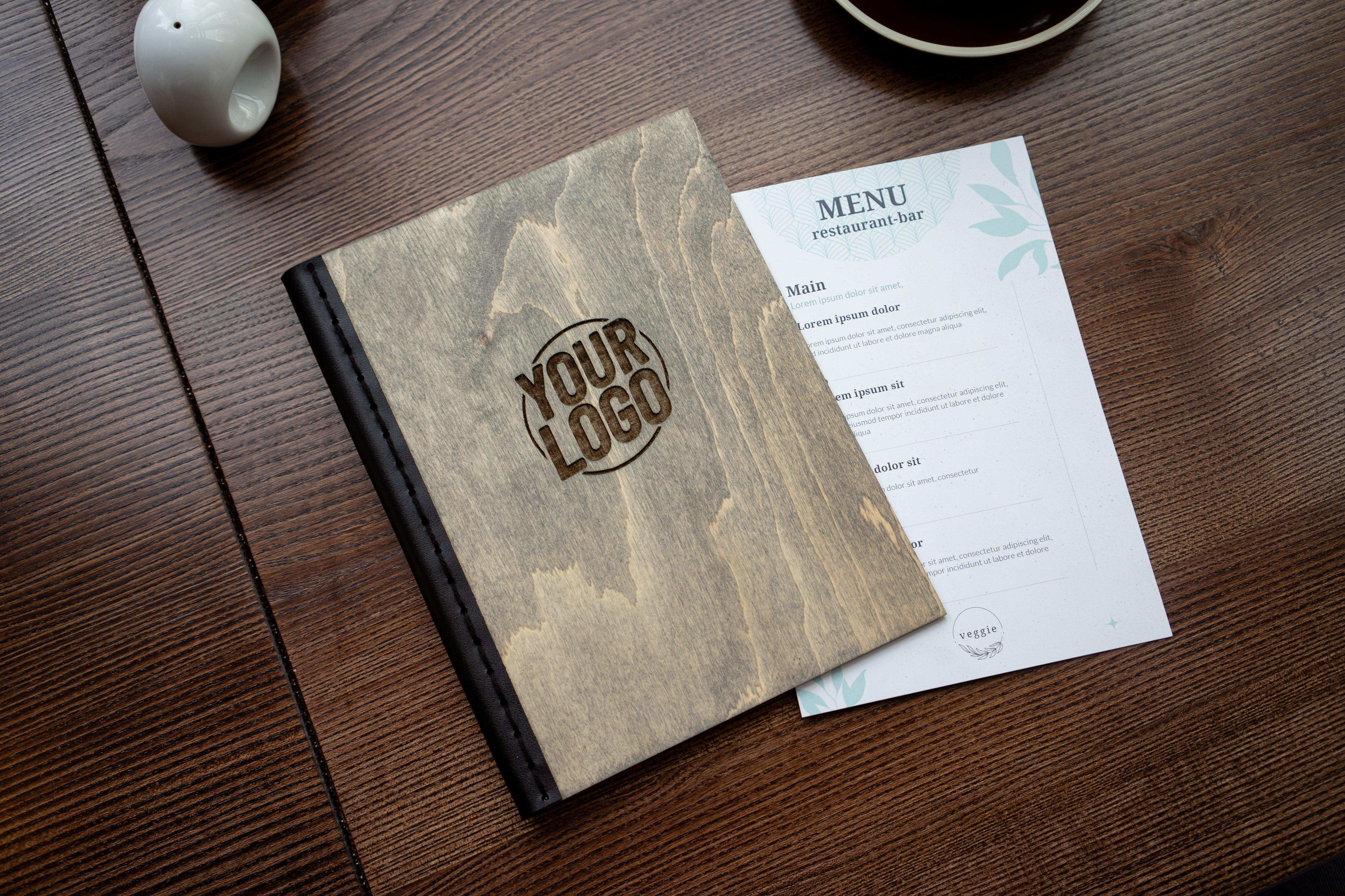 Customizable Wooden Restaurant Menu Holder, Video - Image 2