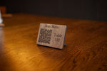 Custom Wooden QR Code Sign with Table Number