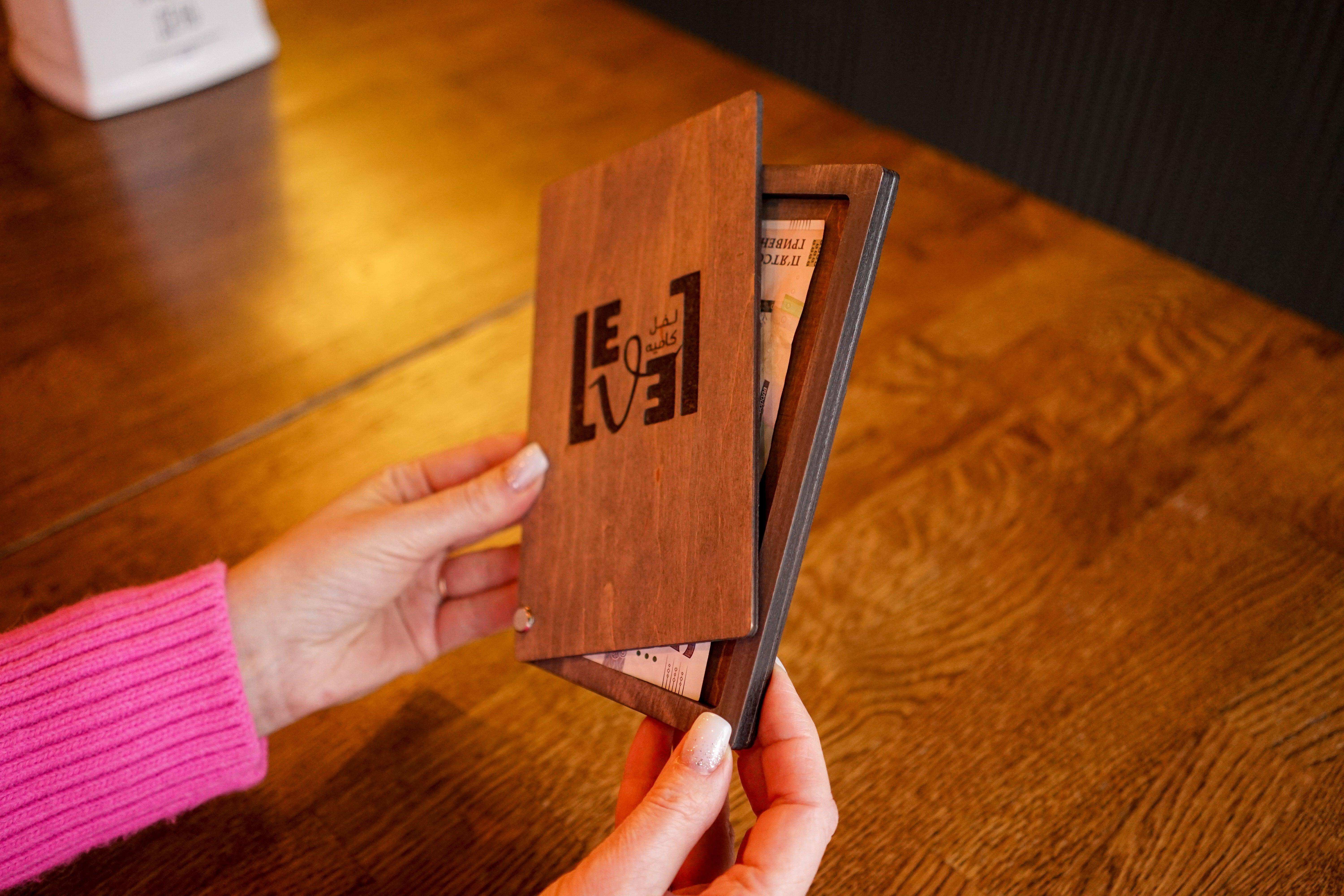 Logo Wooden Check Holder - Image 6