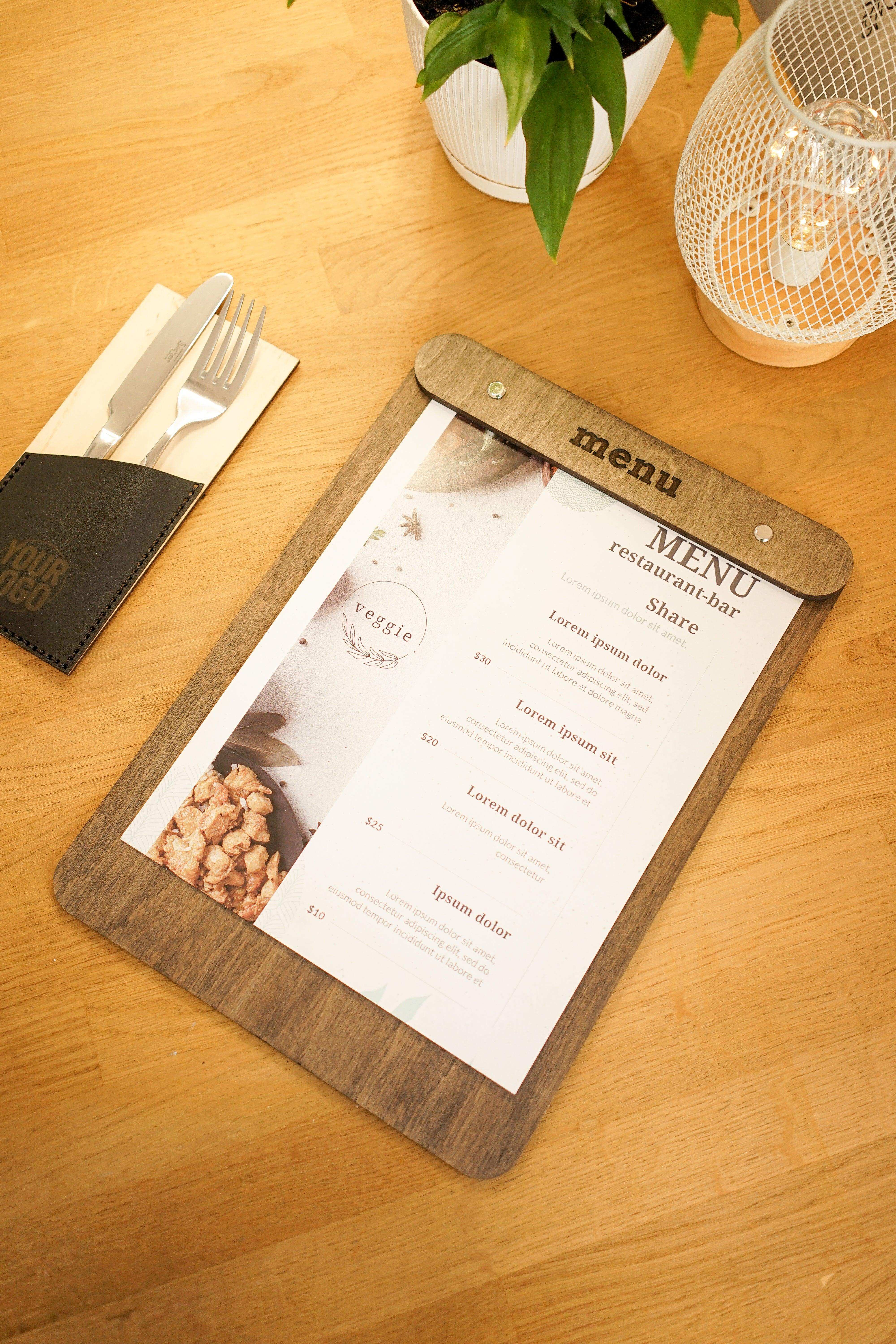 Custom Wooden Menu Board - Image 1