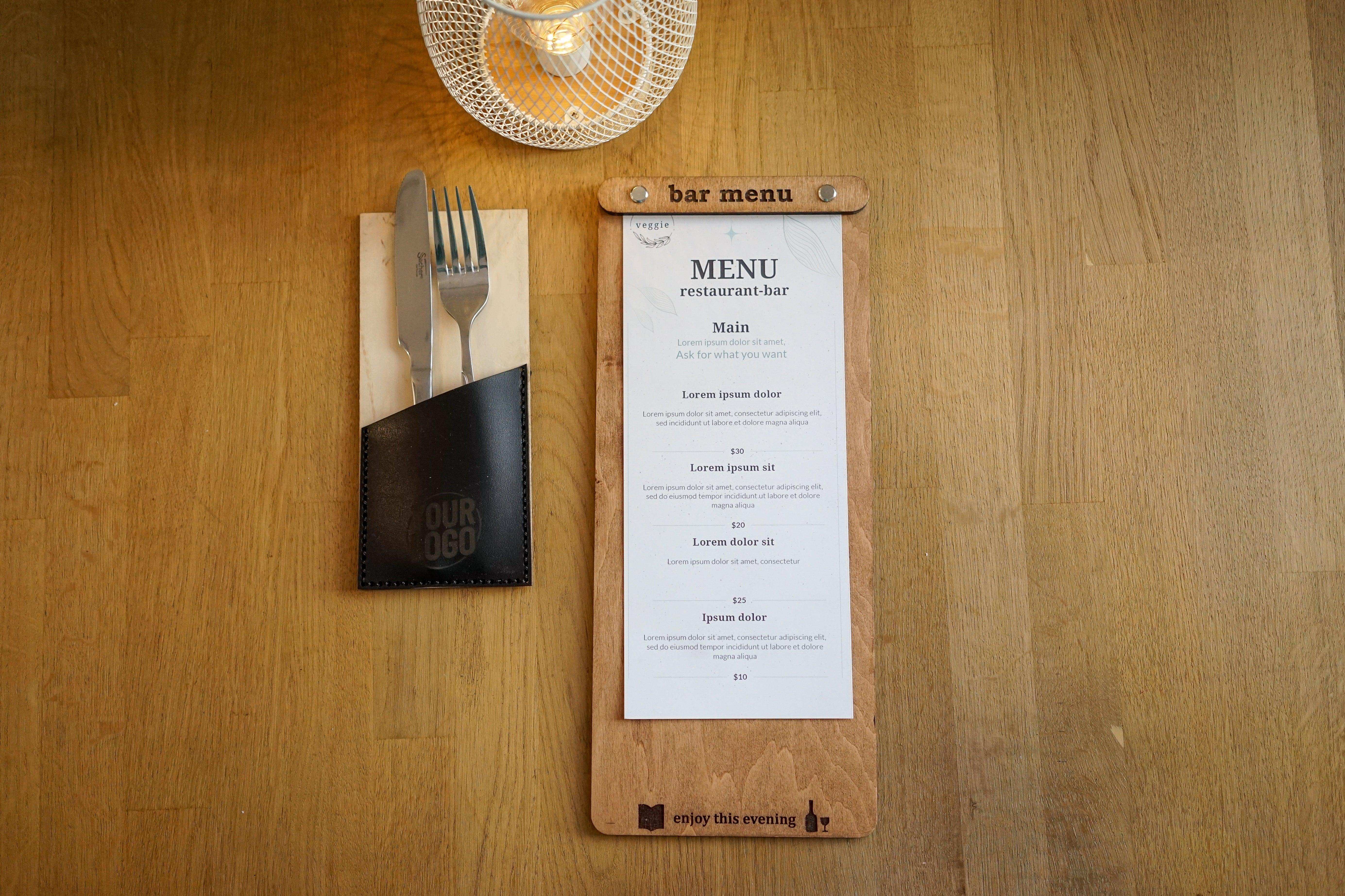 Wooden Bar Menu and Wine List Holder - Image 10