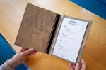 Customizable Wooden Restaurant Menu Holder, Video - Image 3