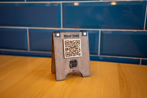 Engraved Wooden QR Code Sign - Image 3