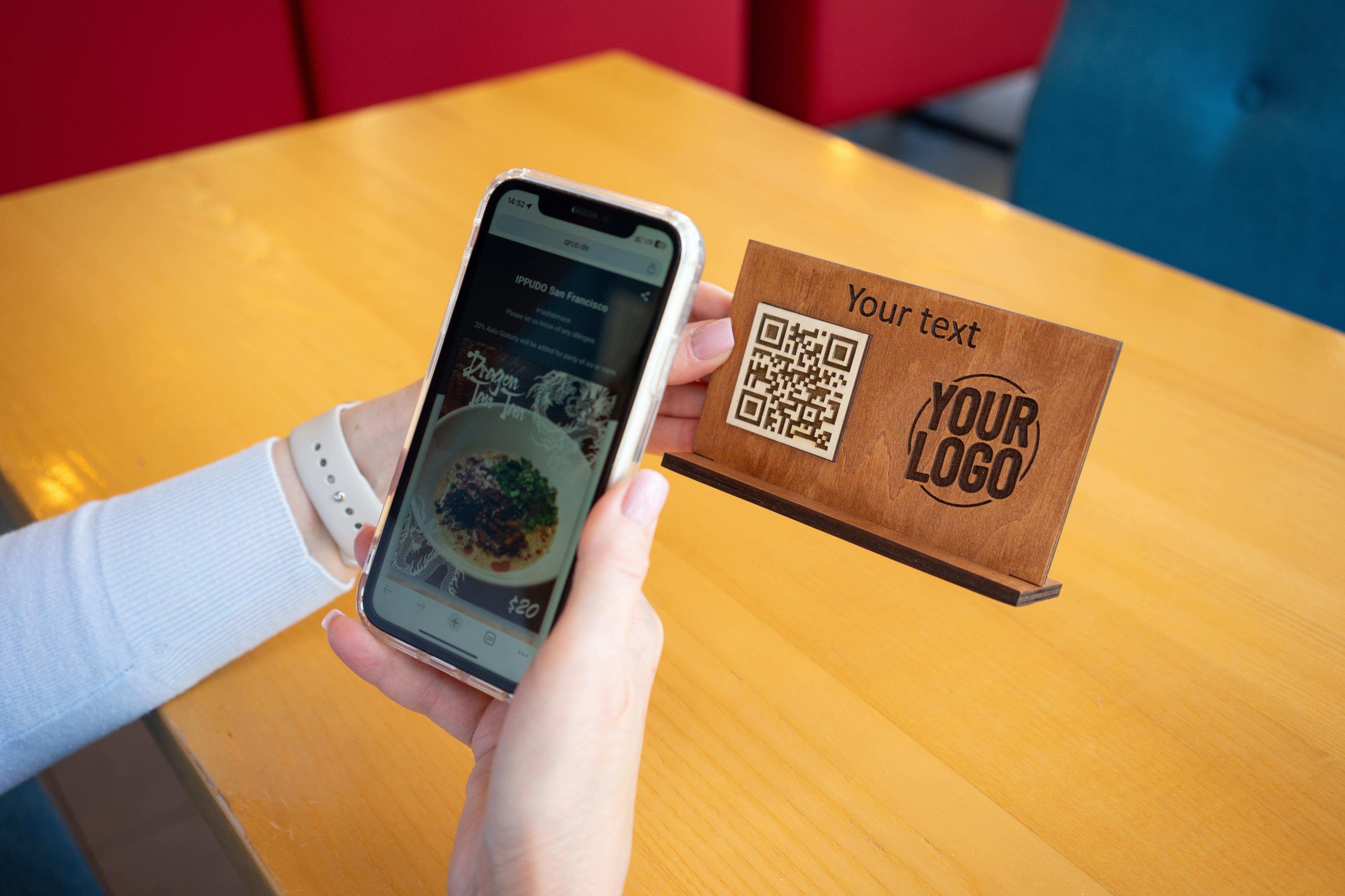 Custom Wooden QR Code Sign - Image 3