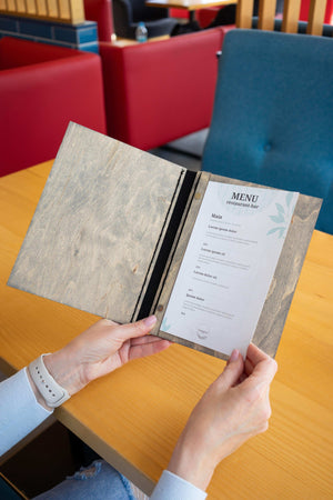 Customizable Wooden Restaurant Menu Holder - Image 7