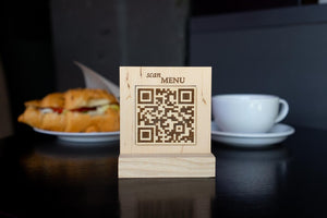 QR code menu, QR code menu sign, Wooden qr cod sign, Video, q-100 - Image 3