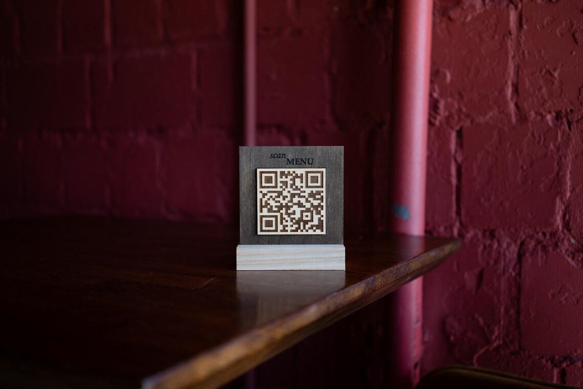 QR code menu, QR code menu sign, Wooden qr cod sign, Video, q-100 - Image 5