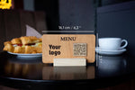 QR code menu, QR code menu sign, Wooden qr cod sign, , Video, q-101