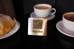 Metal QR Code Table Sign – Durable and Stylish for Cafes, Video, qm-100