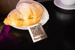 Durable Metal QR Table Plate – Modern Design for Cafes, Video, qm-103