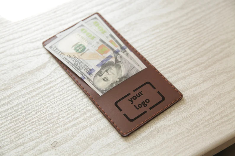 Check Holder, Eco Leather Check Presenter, FREE ENGRAVING - Image 1