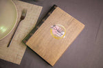 Light Wood Menu Cover with Black Elastic Band - Image 6