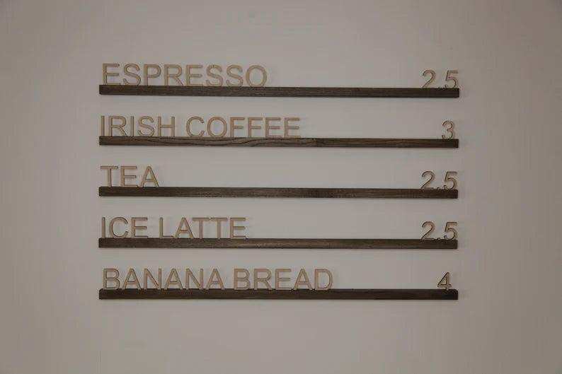 Wooden Wall Menu Board for Cafes and Bakeries - Image 5