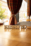 Reserved Table Sign - Custom Wooden Restaurant Decor with Free Engraving