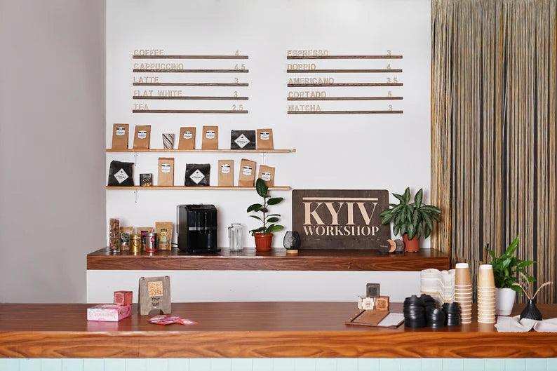 Wooden Coffee Shop Wall Menu Board - Image 6