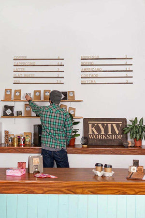 Wooden Coffee Shop Wall Menu Board - Image 4