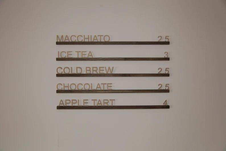 Wooden Wall Menu Board for Cafes and Bakeries - Image 8