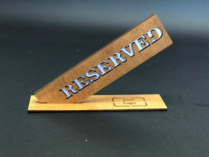 Wooden Reserved Sign with Base - Image 5