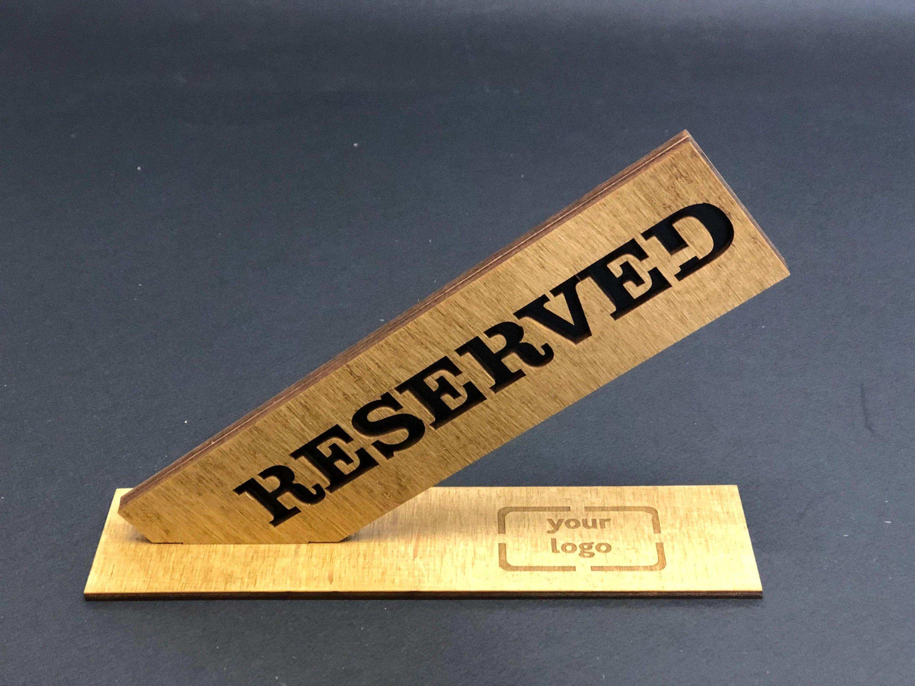 Wooden Reserved Sign with Base - Image 6