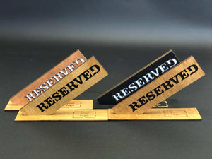 Wooden Reserved Sign with Base - Image 1