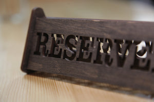 Reserved Table Sign, Wooden Rustic Board, Restaurant Decor, Wood Reserved Sign - Image 4