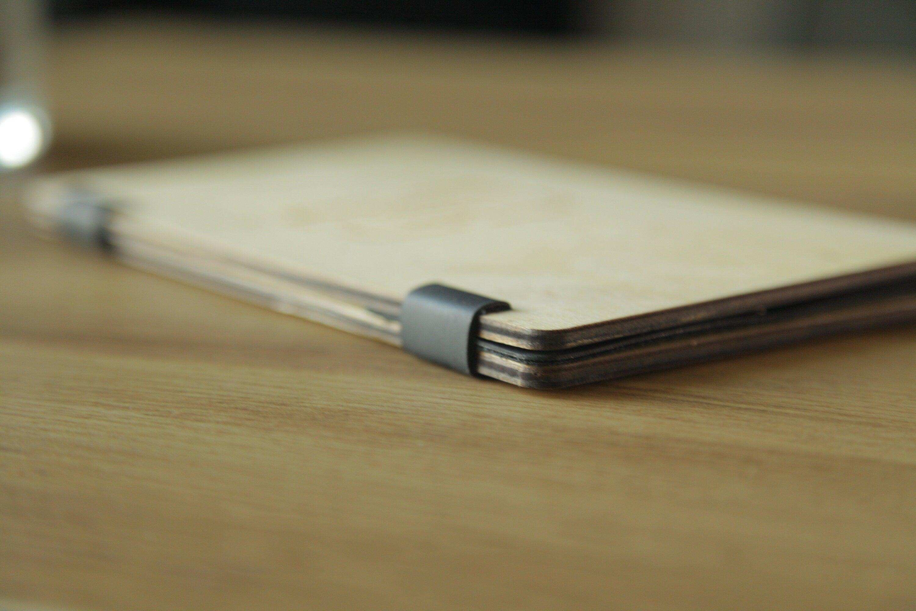 Wooden Check Holder with Pen Slot - Image 6