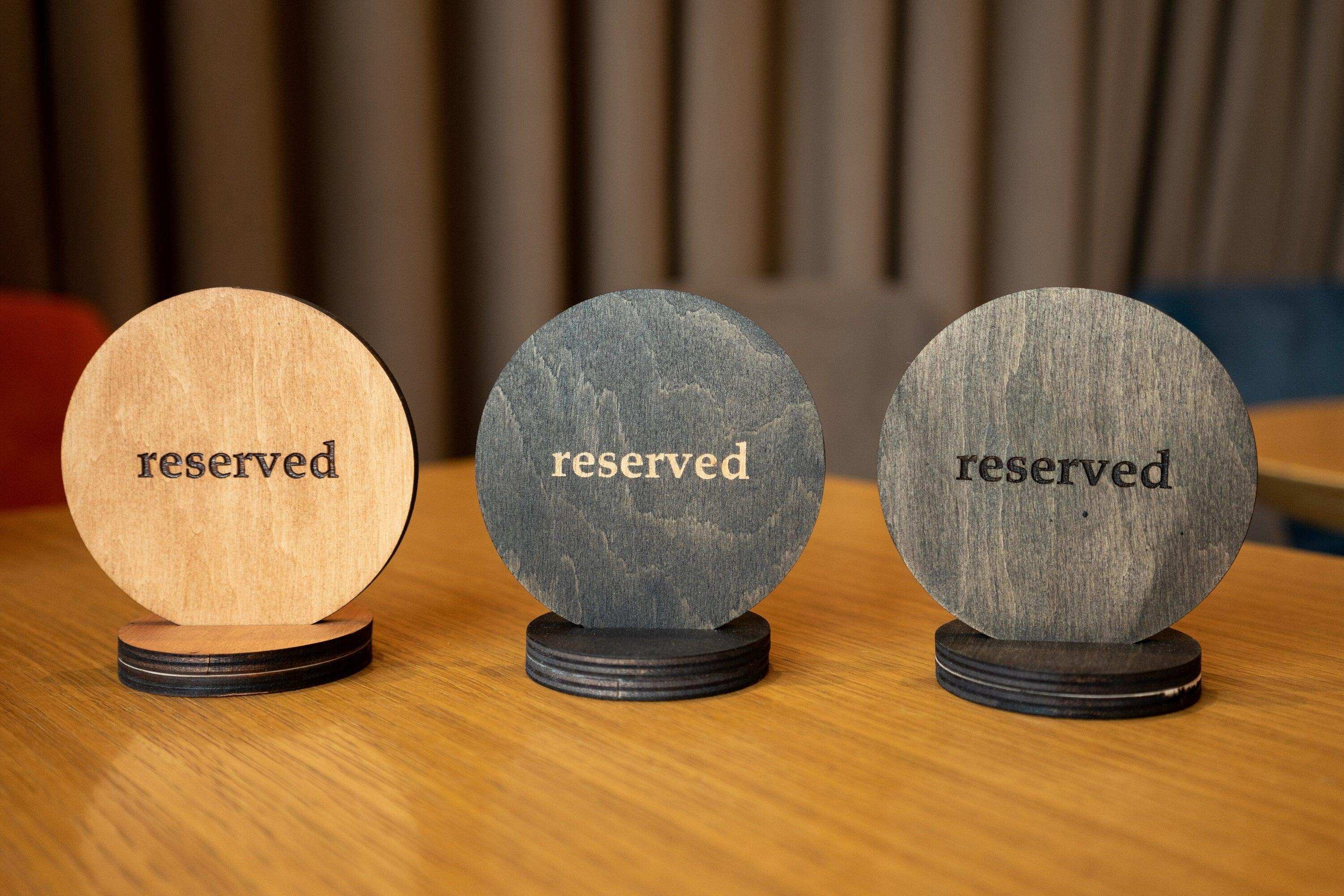 Personalized Wooden Reserved Table Sign - Image 3