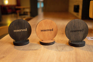 Personalized Wooden Reserved Table Sign - Image 1