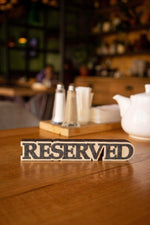 Custom Wooden Reserved Sign for Cafes and Hotels - Image 2