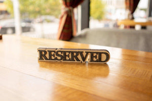 Custom Wooden Reserved Sign for Cafes and Hotels - Image 1