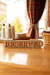 Wooden Reserved Sign For Restaurants Bars Cafes, Personalized Reserved Table Sign for Busines, Custom Hotel Reception Sign