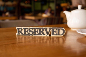 Custom Wooden Reserved Sign for Cafes and Hotels - Image 5