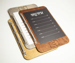 Wooden Menu Folder With Free Personalization, Trendy Bar Menu Holder, Vintage Dinner Menu Casing