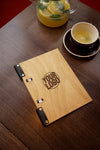 Personalized Wooden Binder Cover, Clipboard with Custom Logo, Presentation Folder for Party Menu