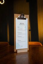 Menu stand, Wooden Menu, Sheet stand, FREE ENGRAVING, Video, m-111 - Image 1