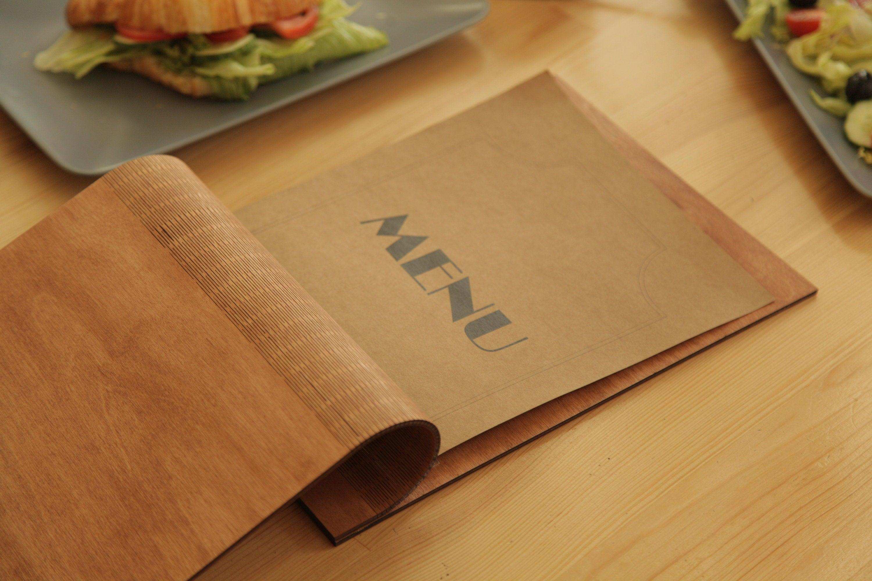 Engraved Wooden Menu Cover, Video - Image 1