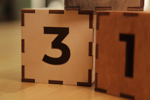 Wooden Number Cube with QR Code - Image 10