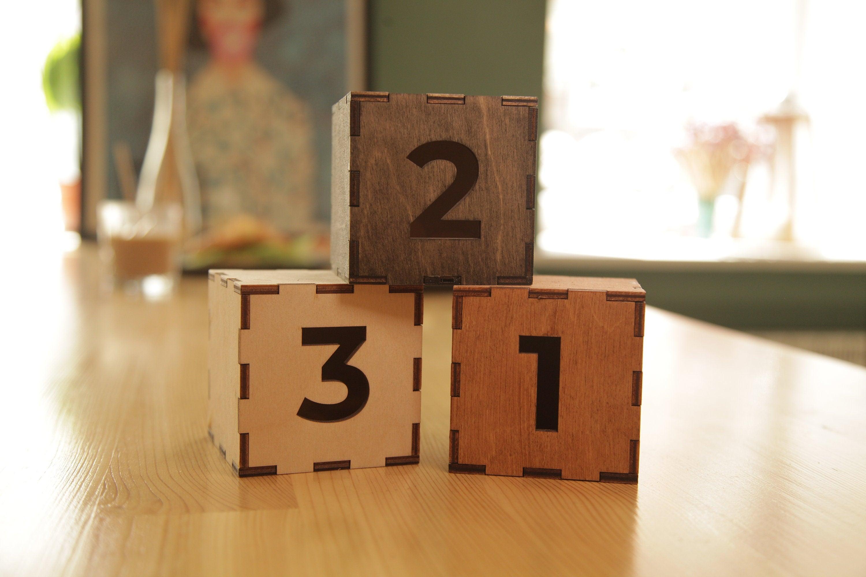 Wooden Number Cube with QR Code - Image 7