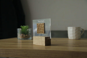 Wooden and Acrylic QR Code Menu Holder, Video - Image 1