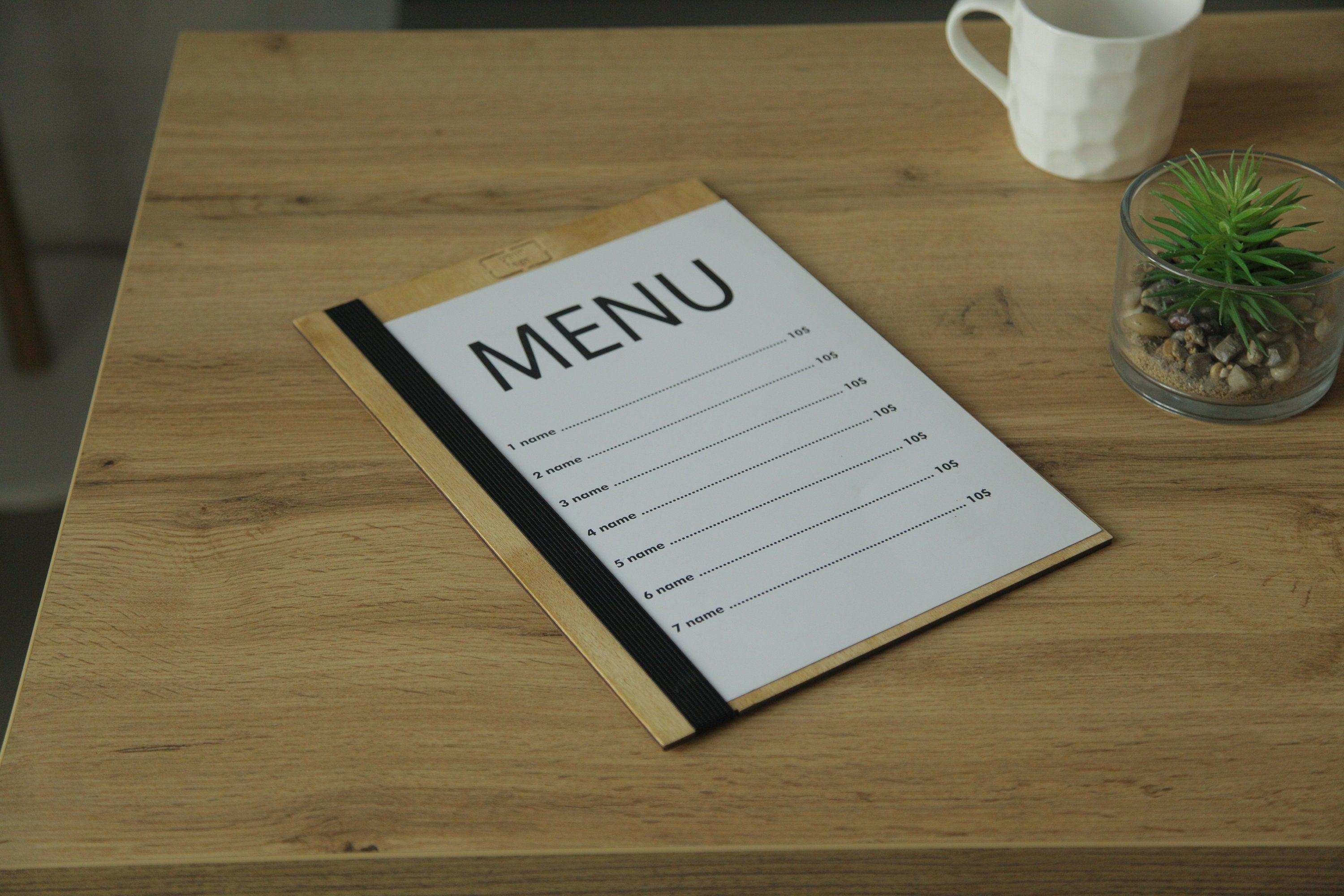 Classic Wooden Restaurant Menu Cover - Image 6